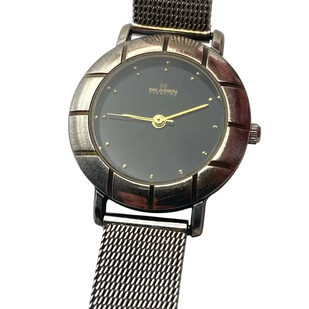 Skagen Sterling Minimalist Slim Women's Watch 26mm - New Battery - Adjustable-WR